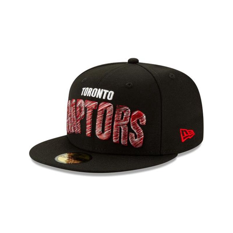 NBA Toronto Raptors Raised Threads 59Fifty Fitted (WPT0183) - Black New Era Caps